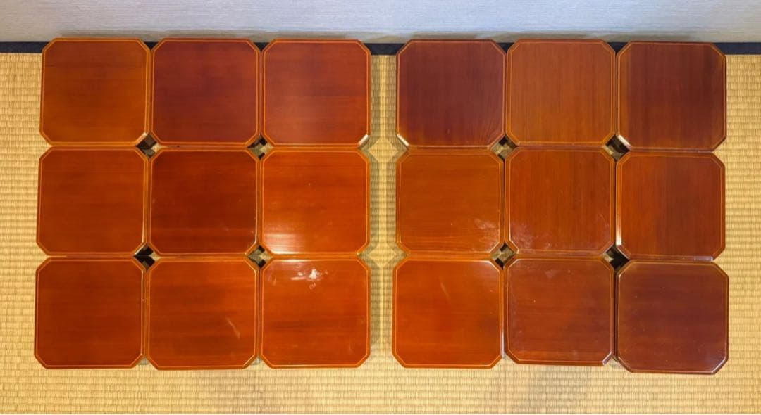 飛驊春慶塗 大徳寺 縁高 18客 共箱 茶道具 茶懐石道具 弁当箱 会席