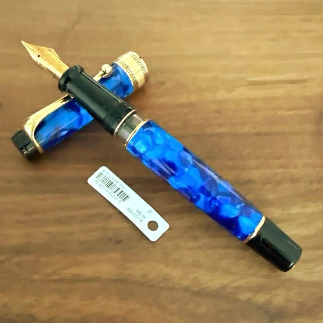 AURORA アウロラ 万年筆 オプティマ 996-B ブルー 吸入式 細字 F