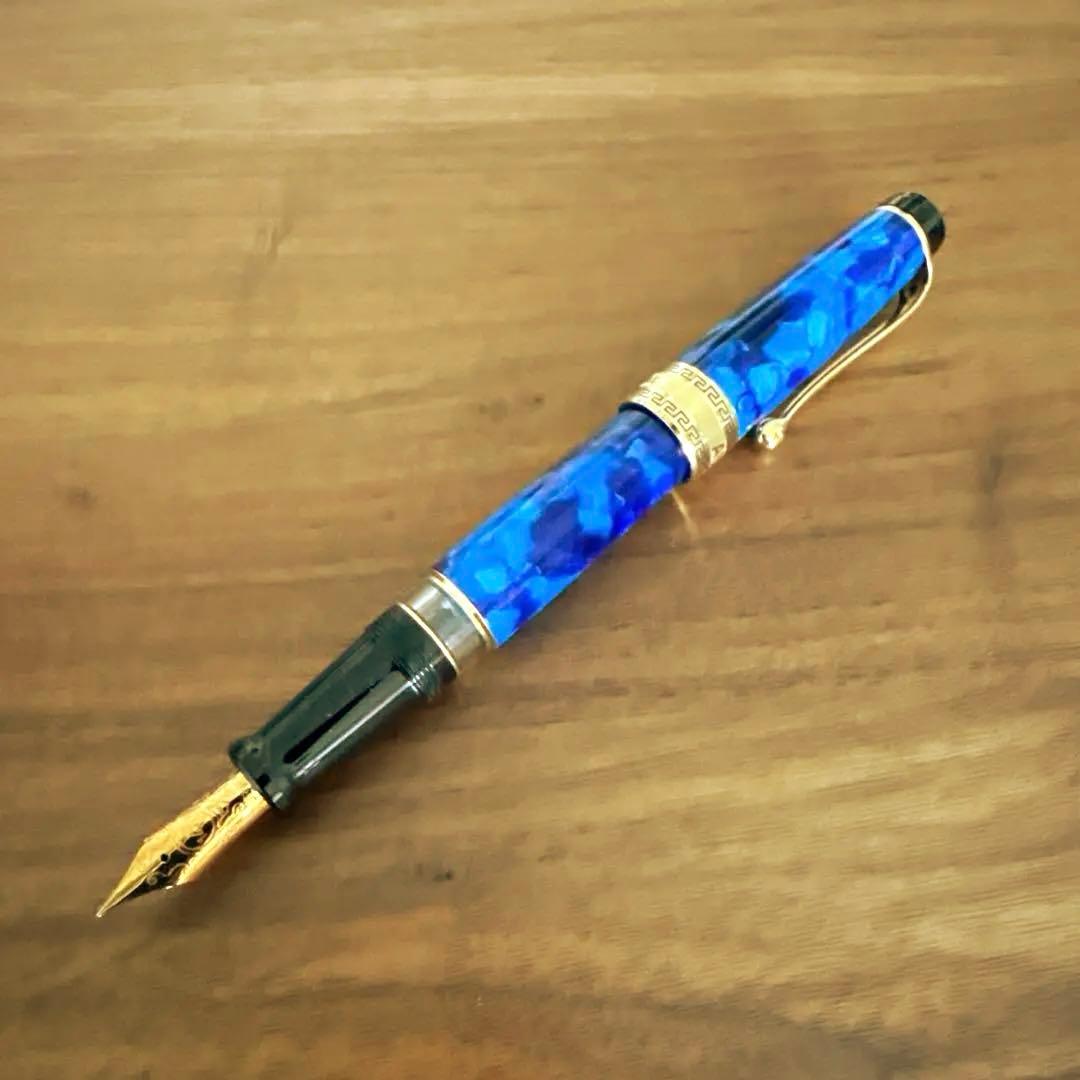AURORA アウロラ 万年筆 オプティマ 996-B ブルー 吸入式 細字 F