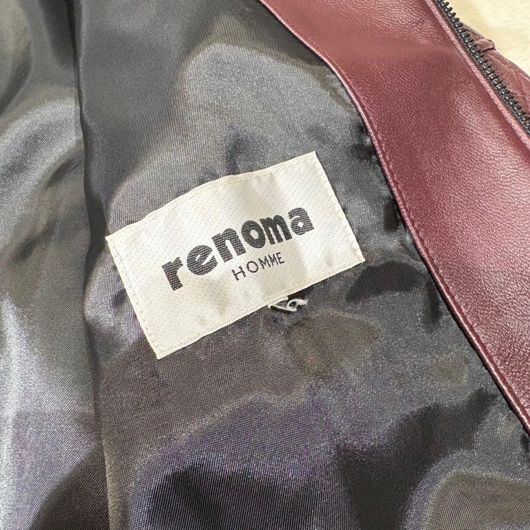 renoma HOMME ゴートスキン キルティング レザージャケット
