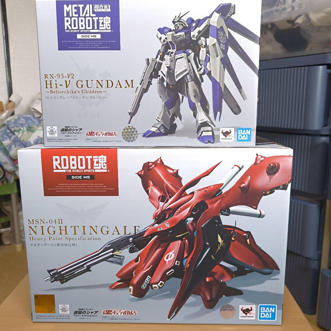 ROBOT魂 ナイチンゲール（重塗装仕様）Hi-νガンダム セット