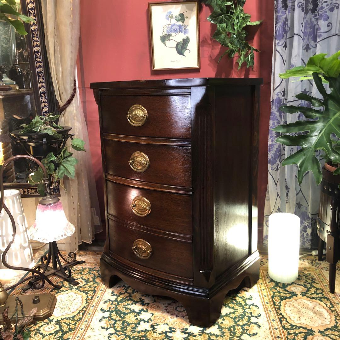 ヴィンテージ US アンティーク　３段　コンパクト　アクセント　キャビネット