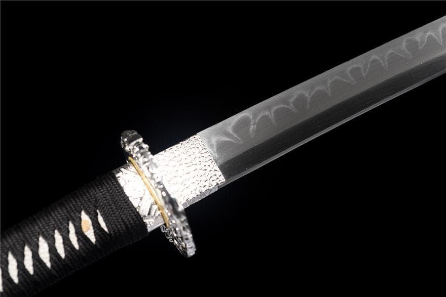 T 10焼刃木の葉紋侍刀『銀貔貅』 日本刀 模造刀 居合刀