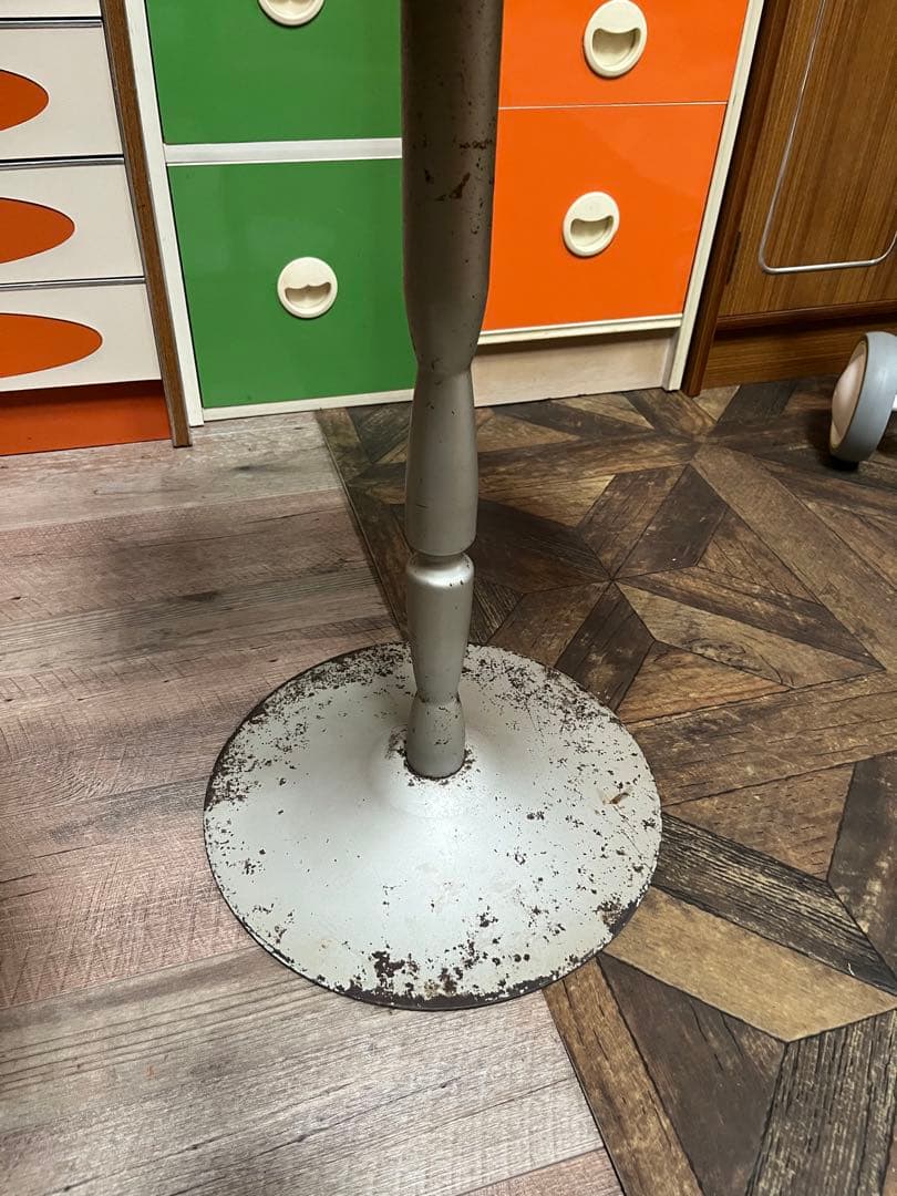 サイドテーブル セット インテリア 昭和レトロ 当時物 アンティーク 鉄脚