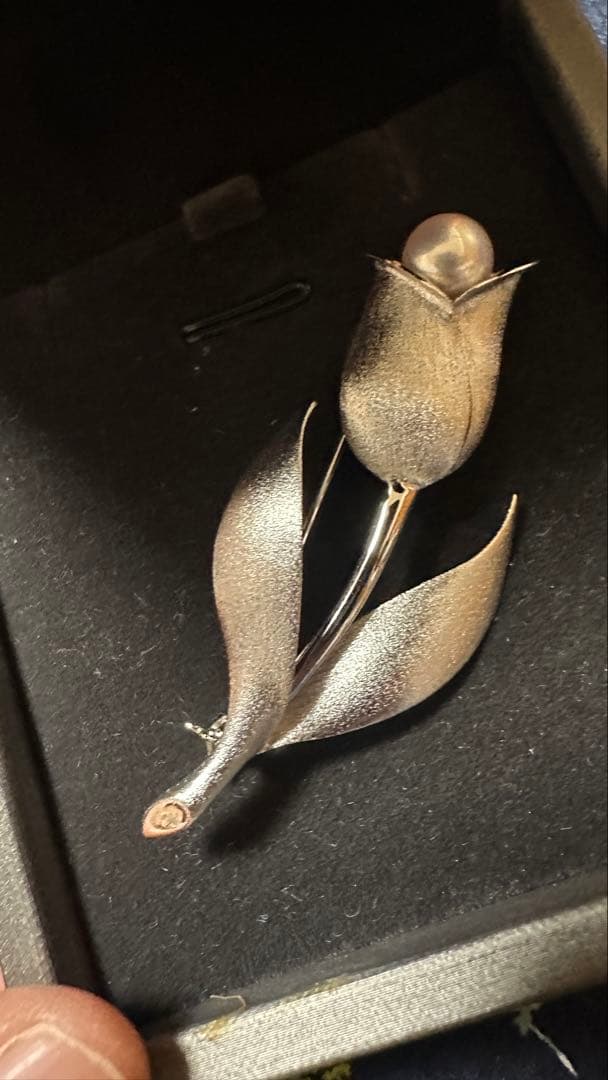 Tasaki 田崎　あこや　本パール　sv925 ブローチ