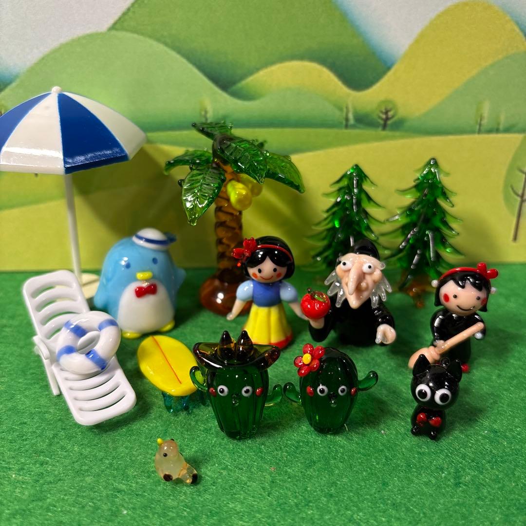 ひとひと　ガラス細工　ミニチュア