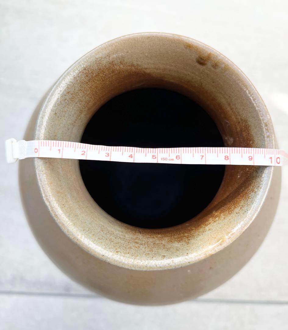 備前焼 壺 未使用品 裏刻印あり 高さ約32cm 茶道具 骨董品 陶芸 和陶器