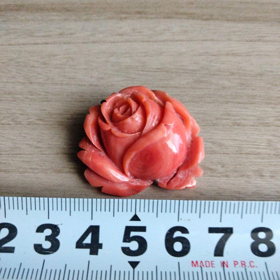 珊瑚 ブローチ 11.4g
