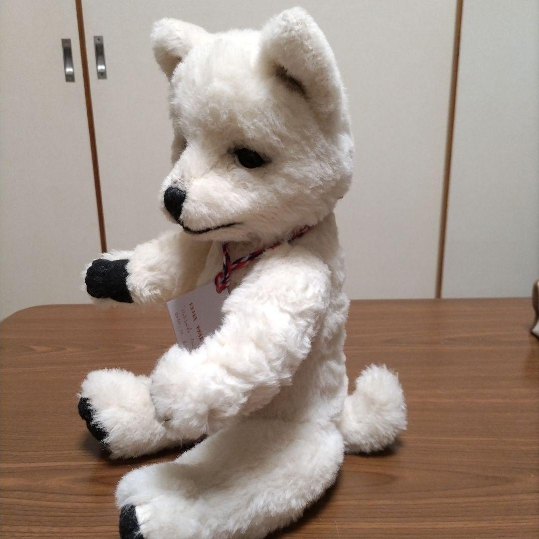 国内作家　KEITA　BEAR　Hokkaido-Inu　白い犬のぬいぐるみ