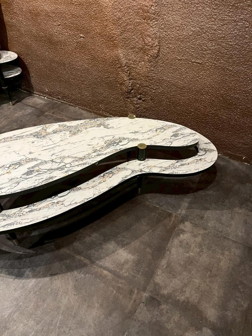 50s ミッドセンチュリー マーブル柄 コーヒーテーブル ローテーブル