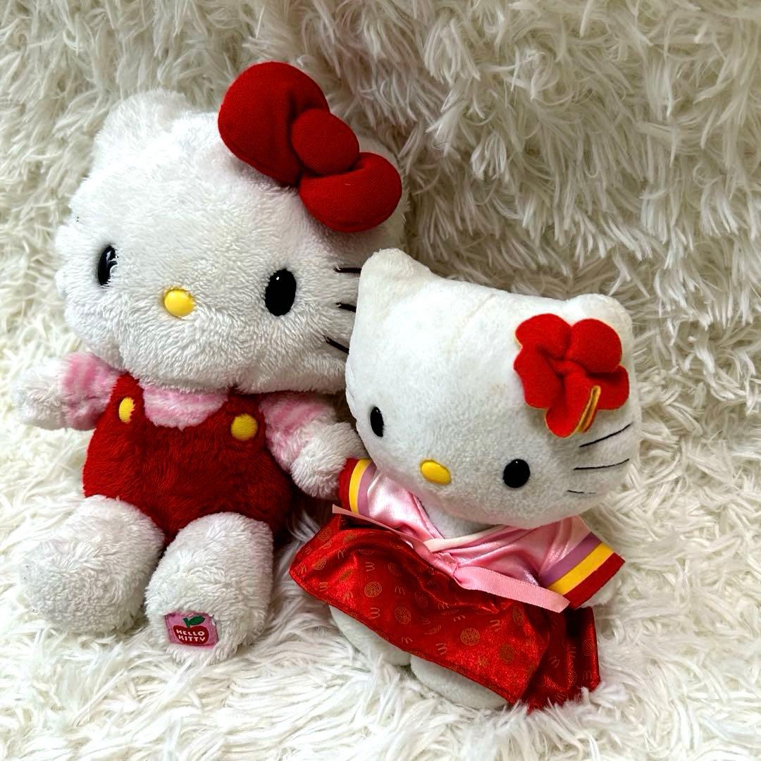 【希少】【レア】ハローキティ レトロ スタンダード ぬいぐるみ 2個セット