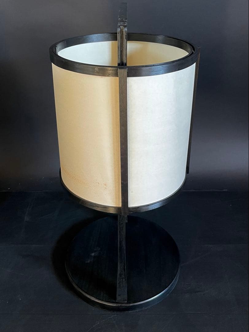 【未使用 保管品】「母」 丸型 行灯 丸行灯 木製 紙箱 アンティーク調 (あ)