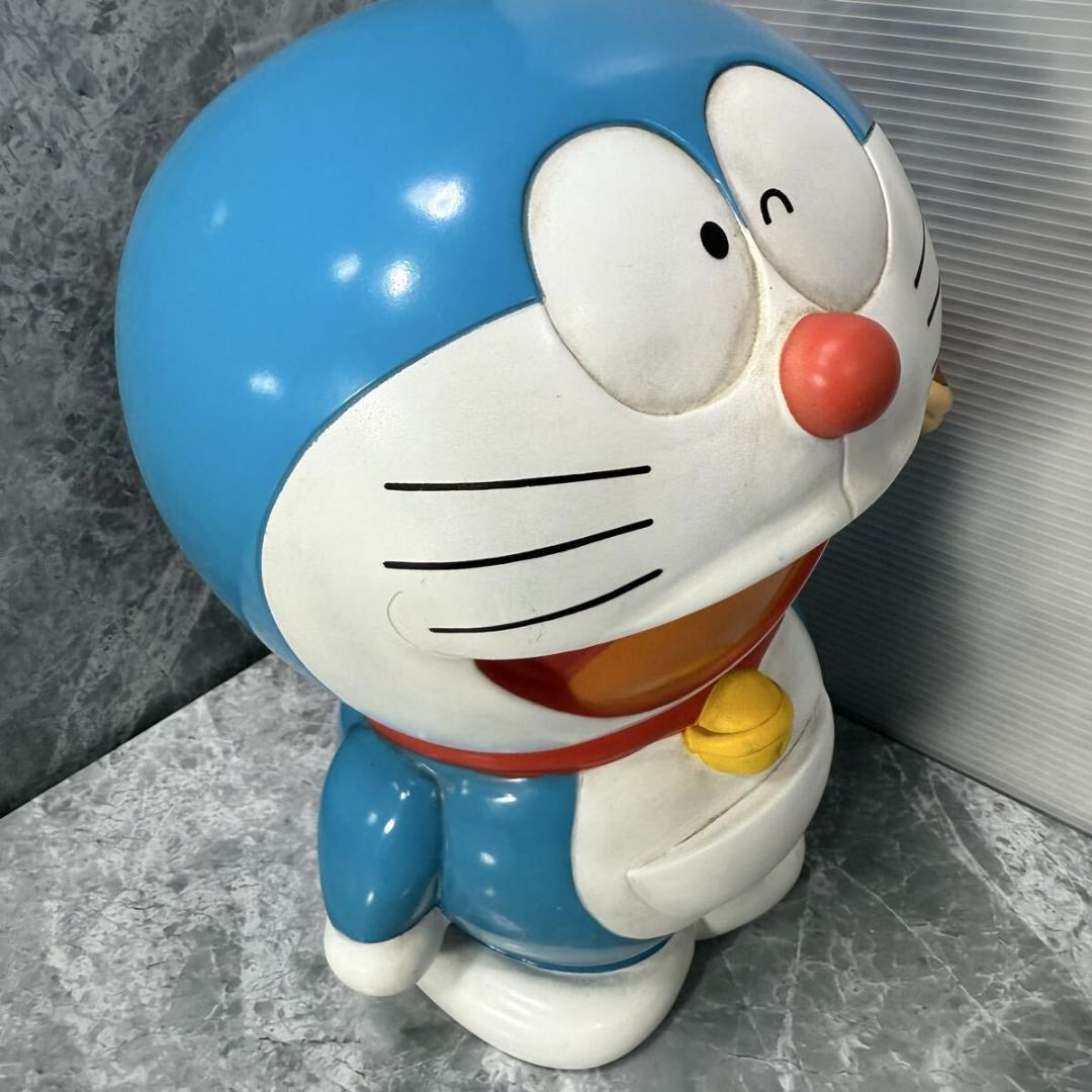 【希少品】ドラえもん 大型 貯金箱 約28cm 底蓋有り ソフビ 当時物 レトロ