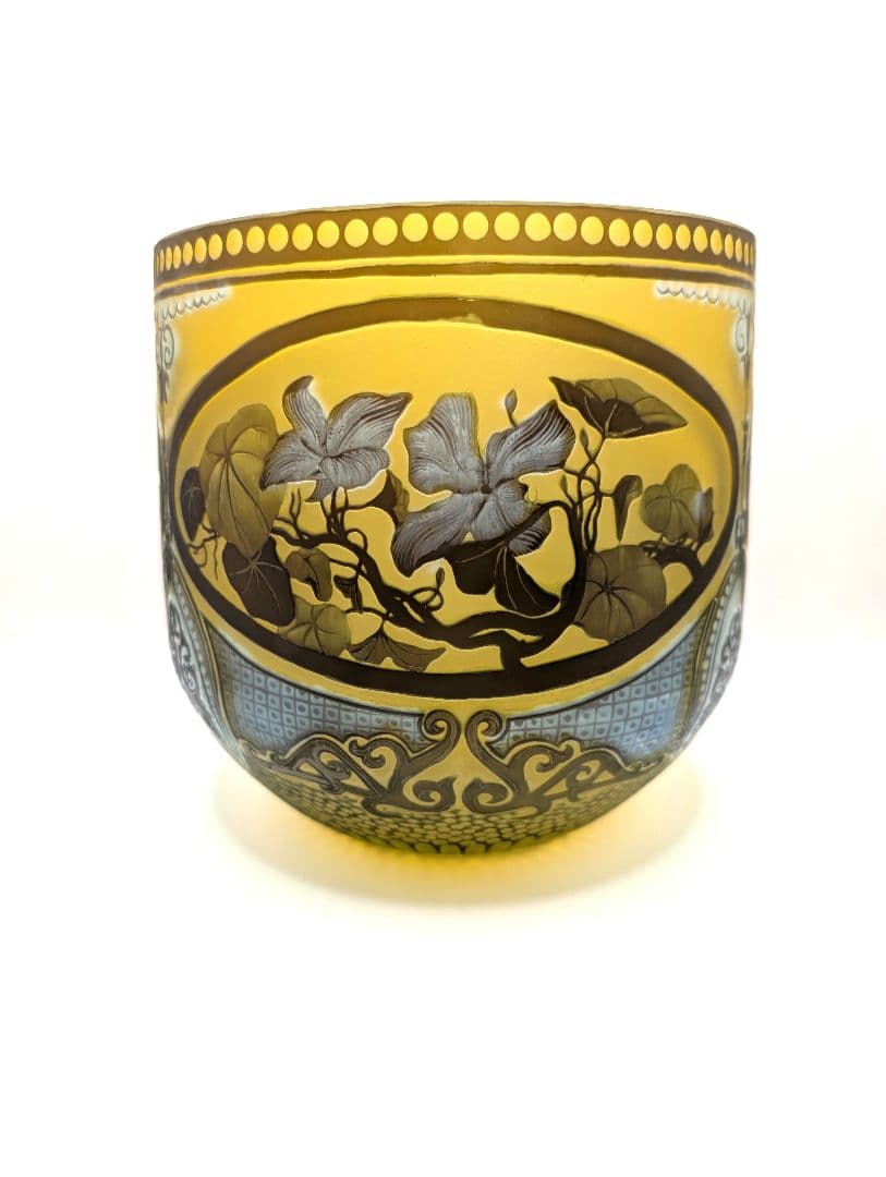 アールヌーボー ガラス作品　花器　インテリア