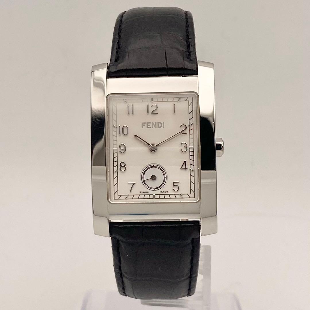 【稼働品】FENDI スクエア クォーツ 腕時計 069-7000G-002