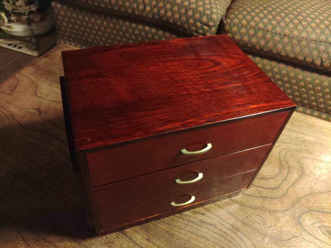 未使用　チェスト　シェルフ　本棚　小物入れ　収納　レトロ　アンティーク　漆　希少