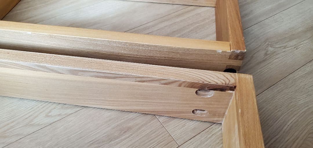 天然木　ローテーブル　四角脚