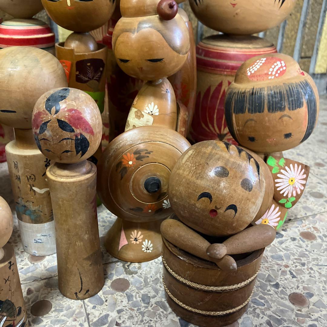 D壁 伝統こけし 創作こけし まとめ売り 24体セット 郷土玩具 工芸品 大量