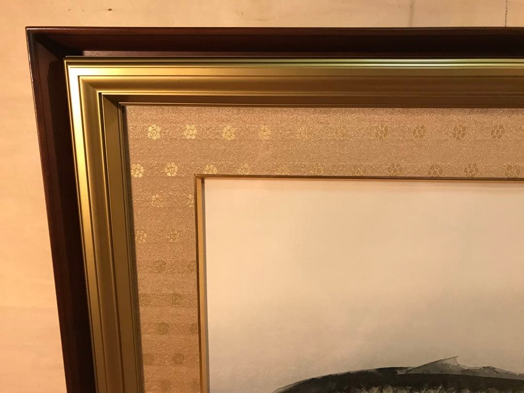 奥村土牛　「鯉」　リトグラフ　刷り込みサイン・落款・作品証明シール有り