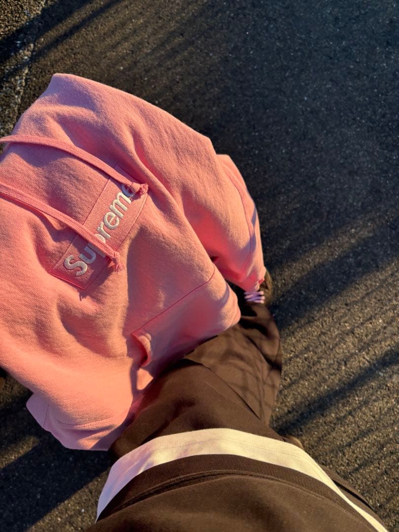 Supreme ピンク BOXロゴパーカー 2024 サイズM