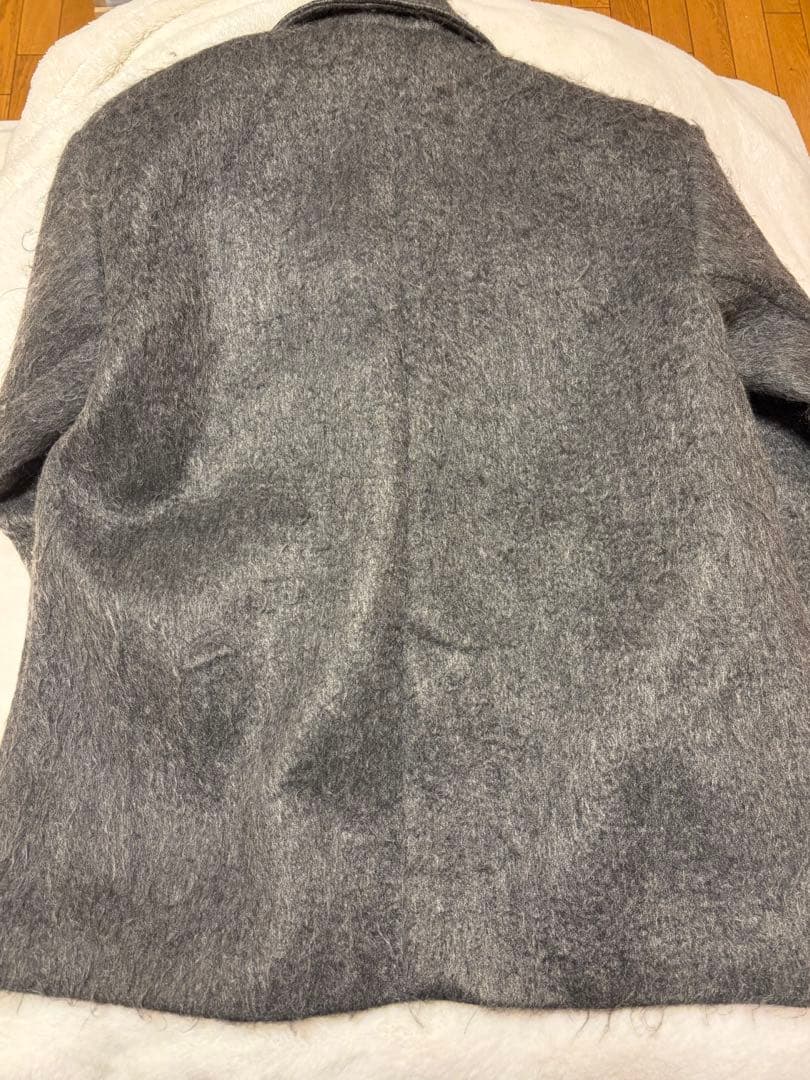 lawgy シャギー　コート　グレー