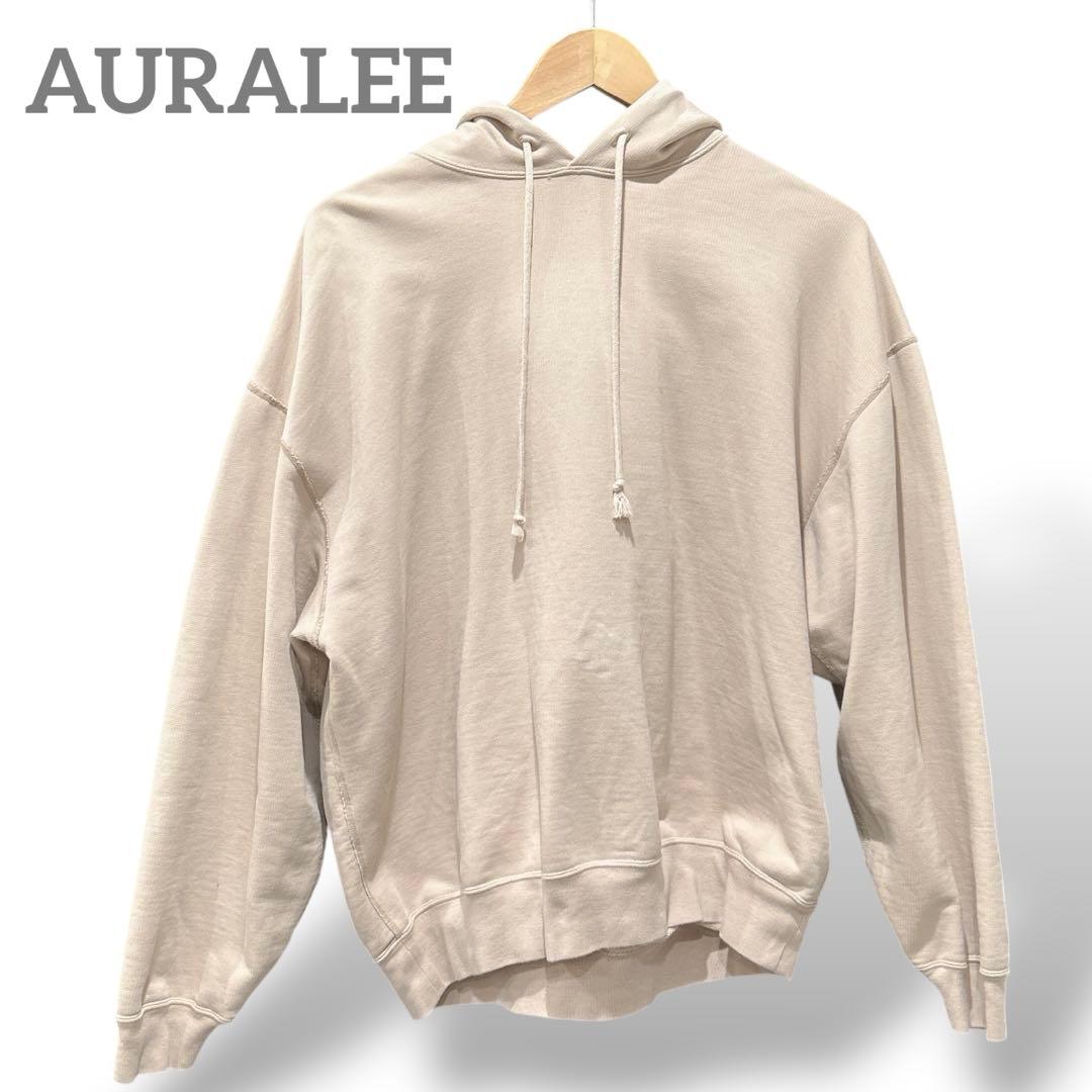 オーラリー AURALEE コットン パーカー ベージュサイズ1 オーバーサイズ
