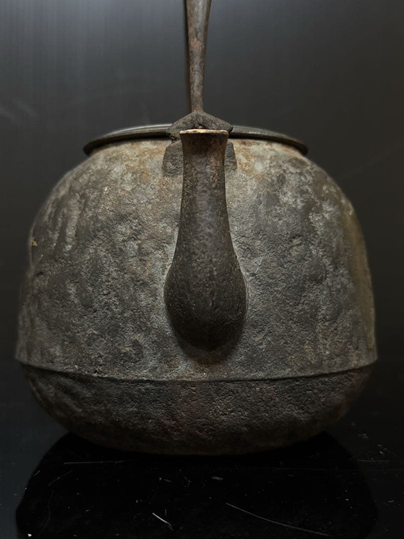 龍文堂 造 金銀象嵌 富士華鳥図 鉄瓶 茶道具