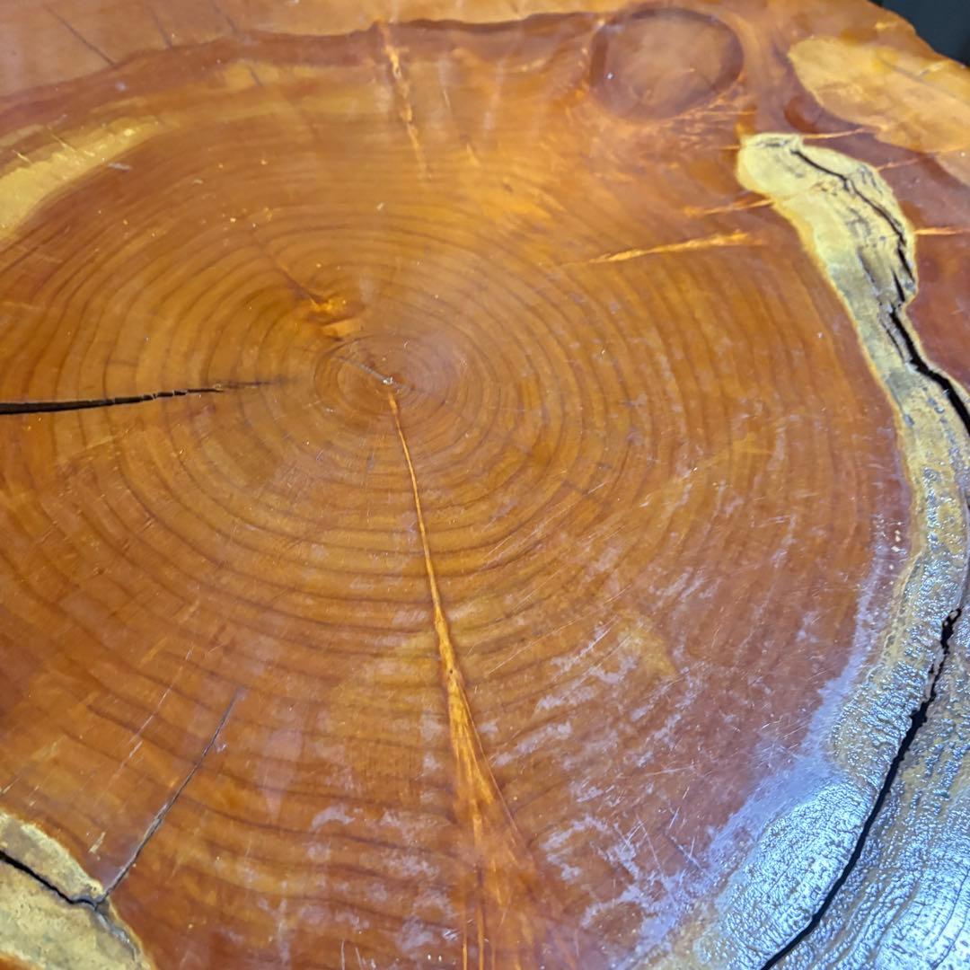 ③送料設置込み　丸太　切り株　ダイニングテーブル　　おそらく欅