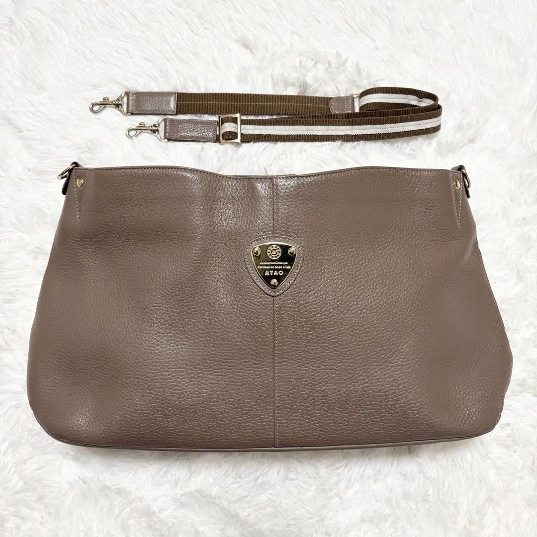 アタオ エルヴィプラス 2wayレザー バッグ A4可 ショルダーバッグ