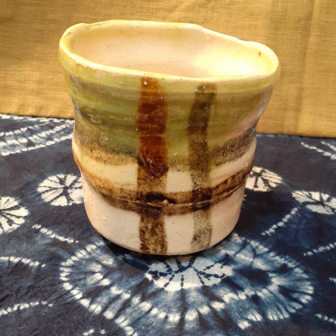 故、加藤仁　作　井ケ田紋様織部茶碗