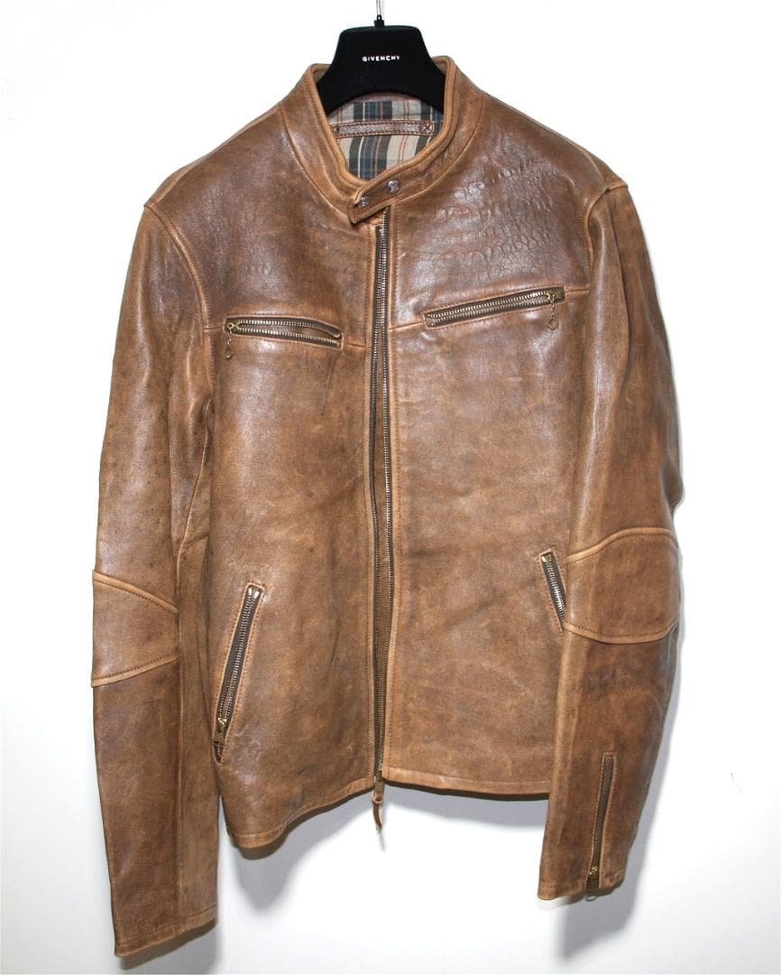 k*6様 RRL ダブルアールエルラルフローレン レザージャケット ライダー 羊