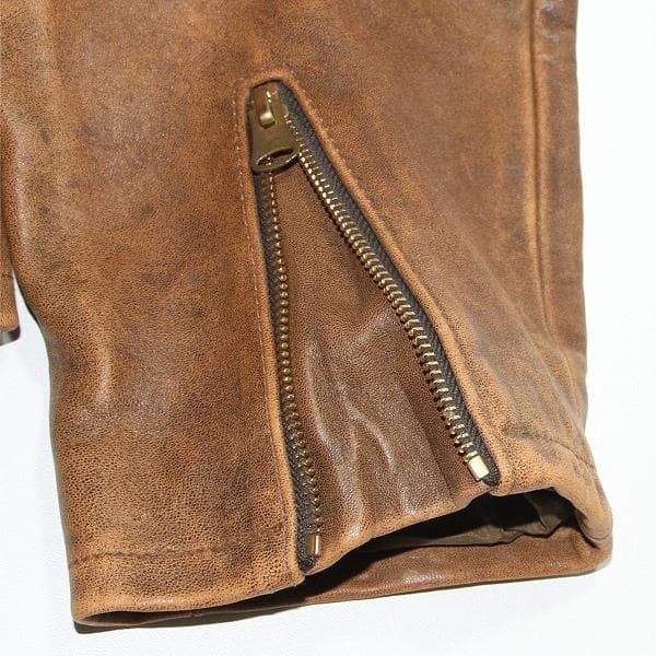 k*6様 RRL ダブルアールエルラルフローレン レザージャケット ライダー 羊