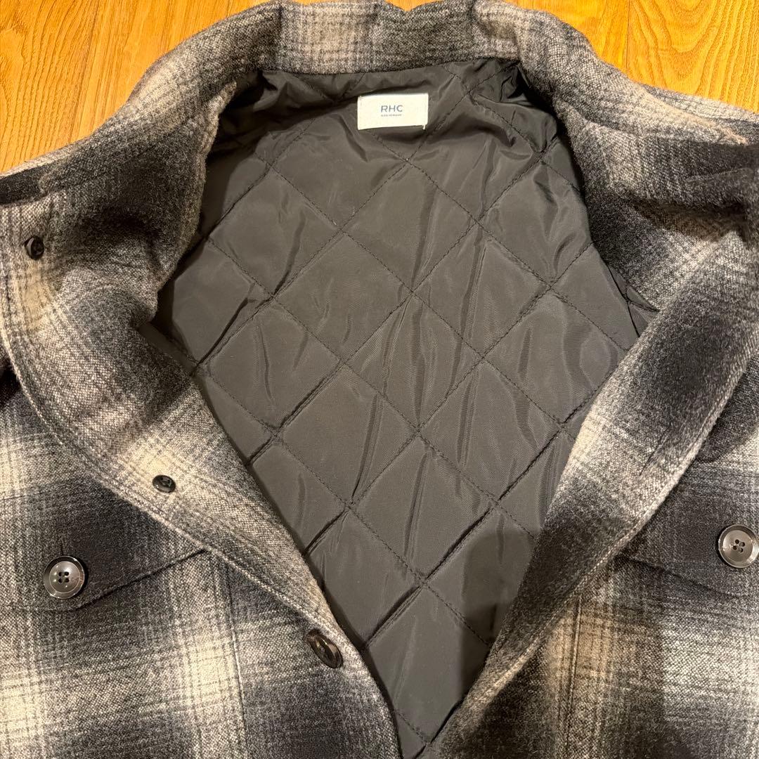 ロンハーマン　RHC オンブレチェックCPOジャケット　ブラック