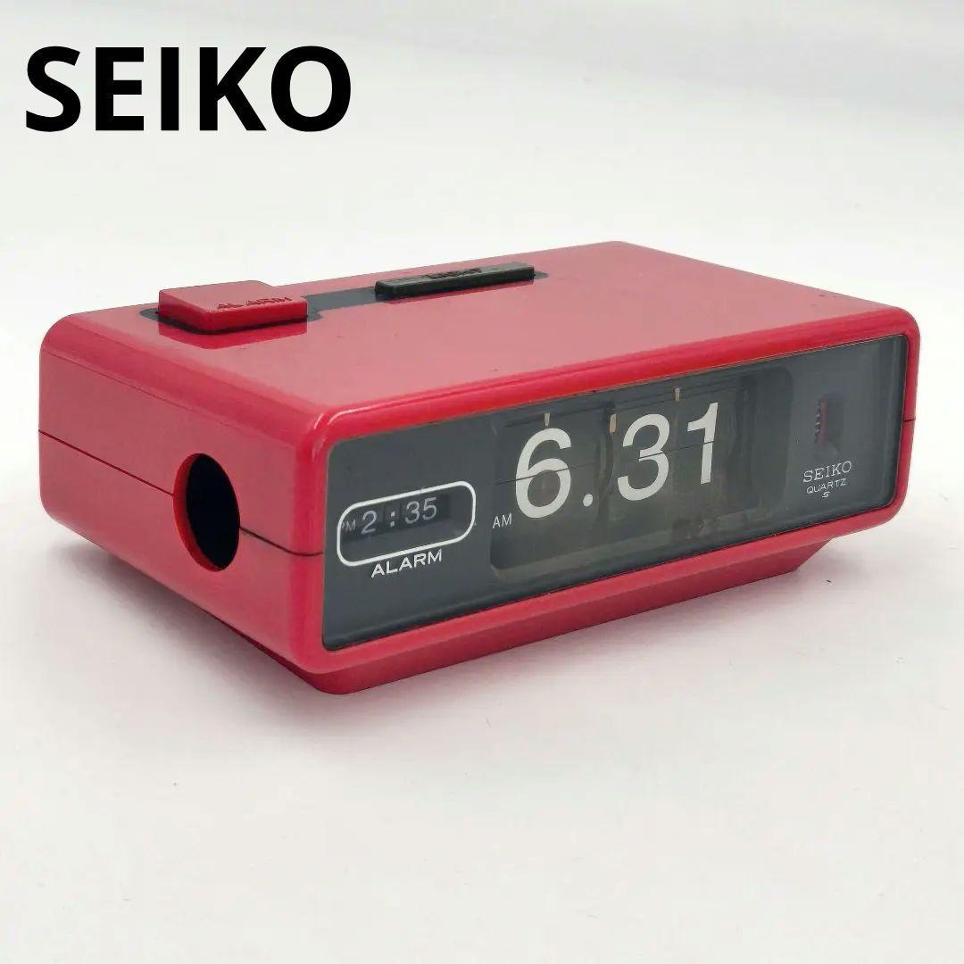 【希少 稼働】セイコー 時計 パタパタ 昭和レトロ 激レア 単1電池 QN407