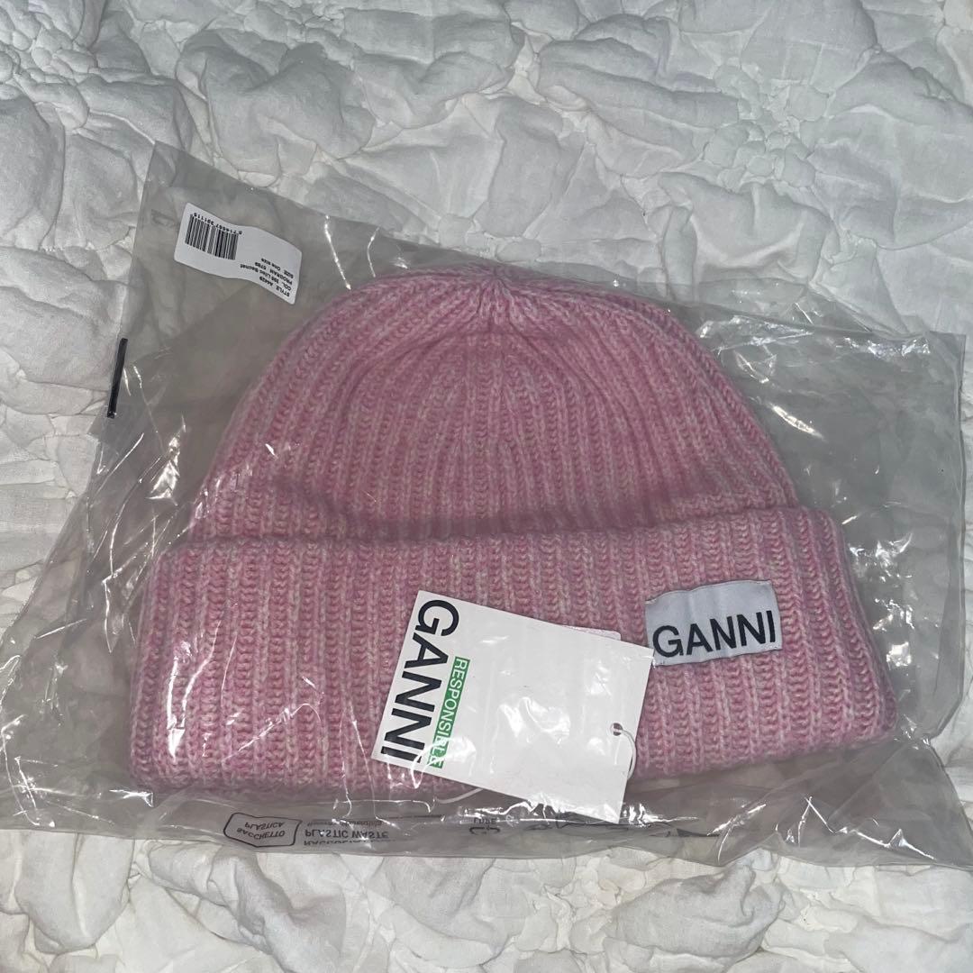 ガニー　ニット帽　ピンク