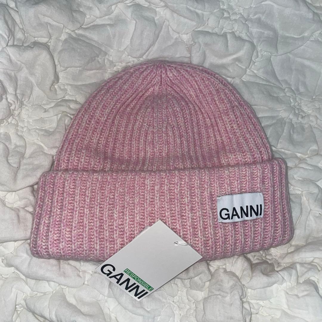 ガニー　ニット帽　ピンク