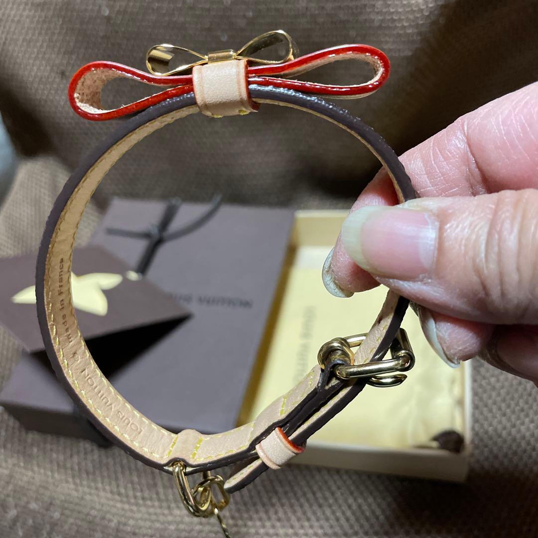 新品未着用Louis Vuitton コリエバクスターXS首輪リボン