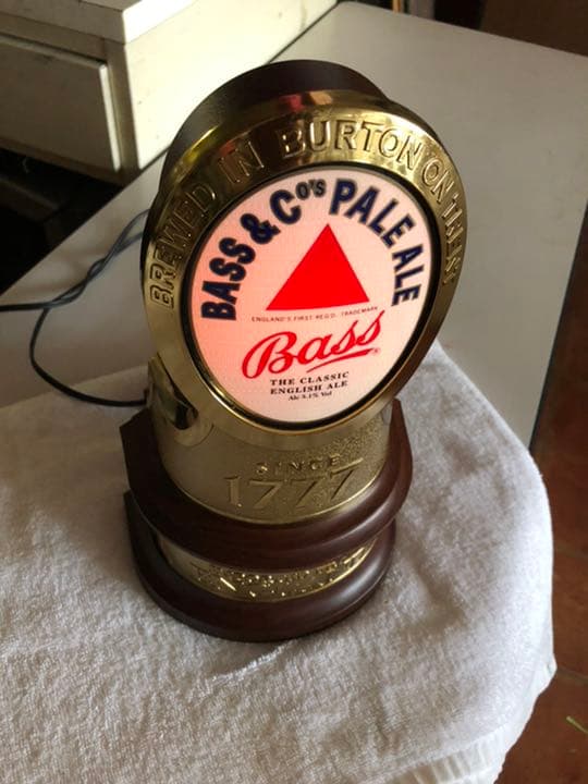 BASS 販促非売品　珍品　電飾照明ランプ　テーブルランプ