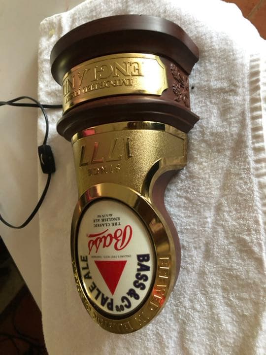 BASS 販促非売品　珍品　電飾照明ランプ　テーブルランプ