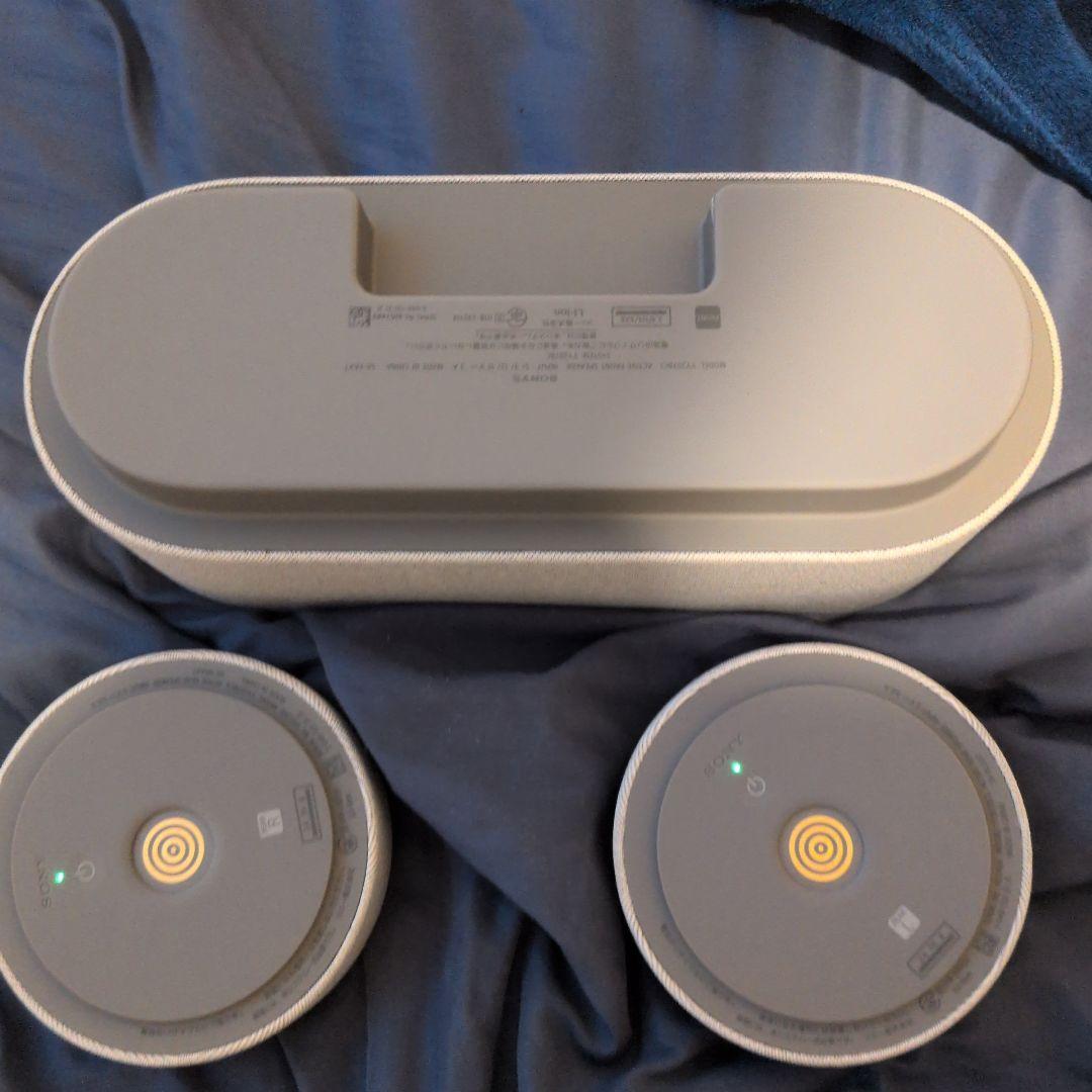 ワイヤレススピーカー グレー 2つのスピーカー sony ht-ax7