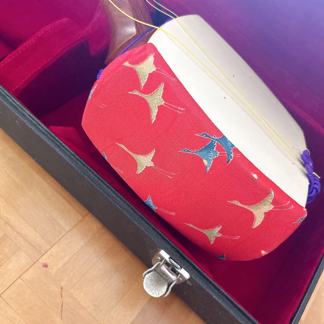 三味線本体 ハードケース、バチ付き