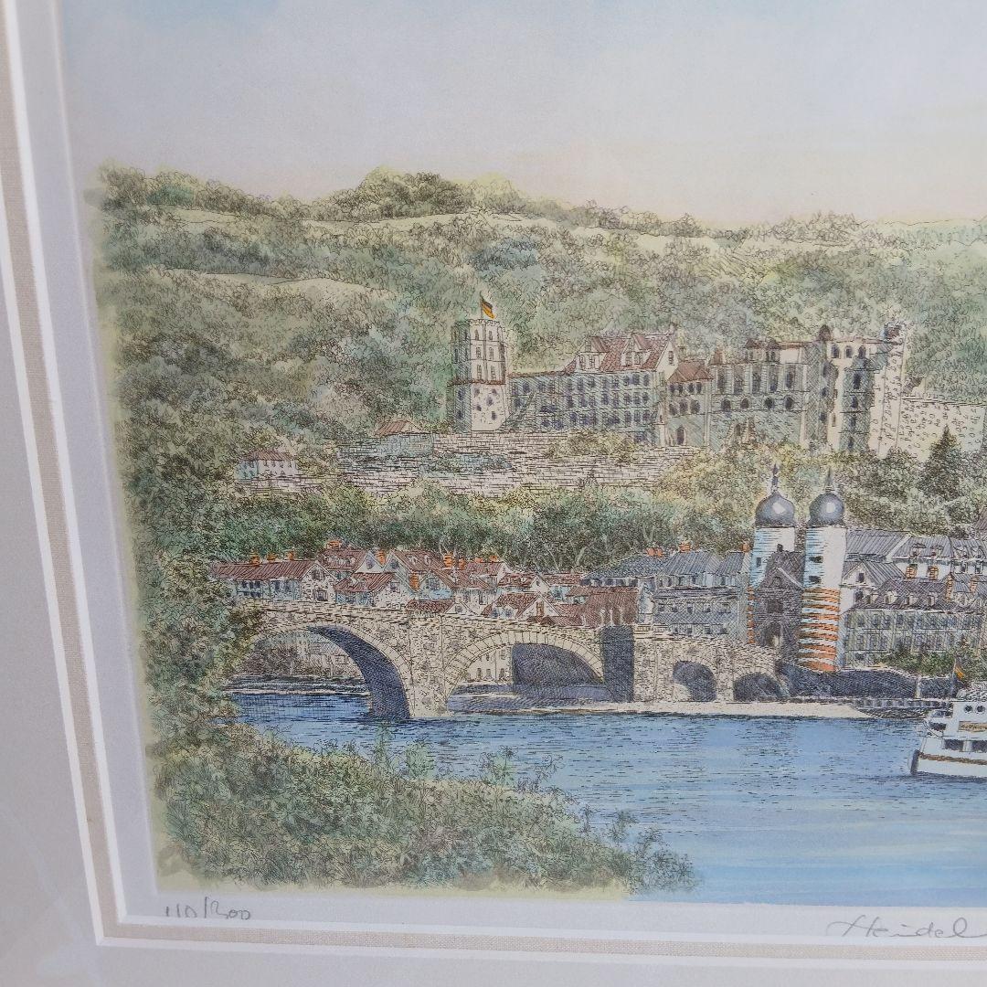 【ハイデルベルク 】織田義郎　リトグラフ　110/300