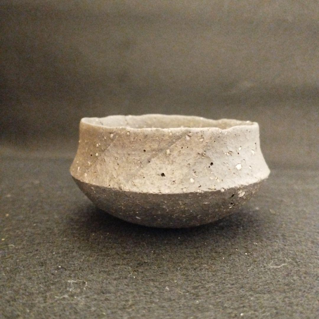 佐藤和彦　黒陶銀彩文　ぐい呑