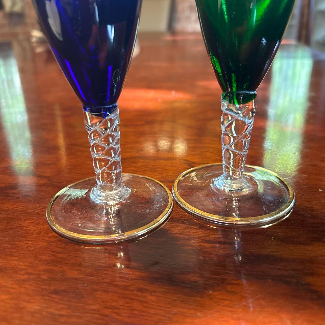 ベネチアンガラス　MURANO GLASS ムラーノグラス　イタリア　花瓶