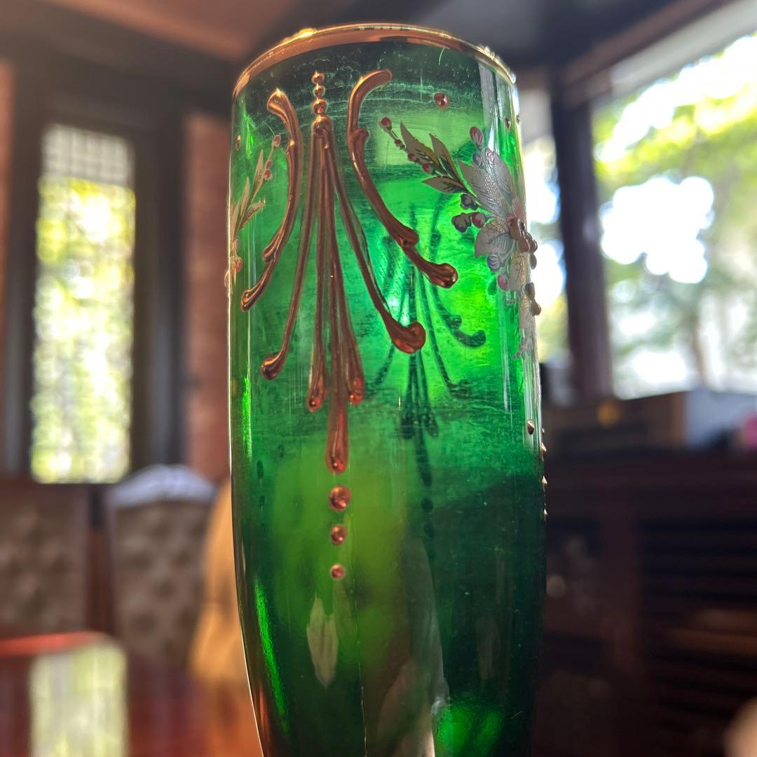 ベネチアンガラス　MURANO GLASS ムラーノグラス　イタリア　花瓶