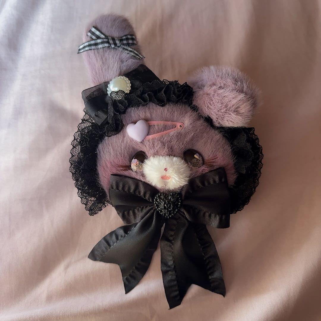 ♡pream 作家さん ぬいぐるみフェイスブローチ ヘアピン♡