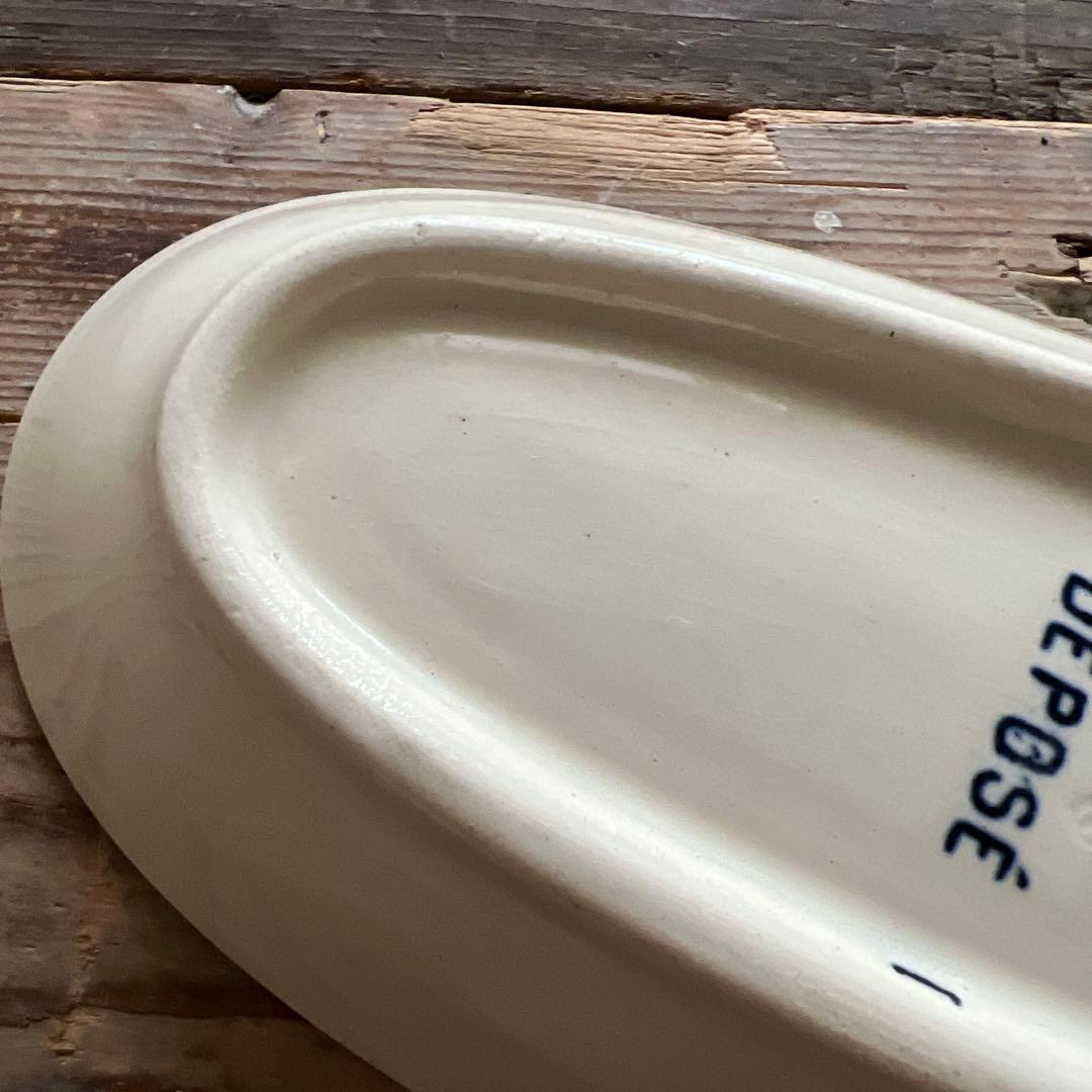 St Amand製 陶器のソープディッシュ フレンチアンティーク ヴィンテージ