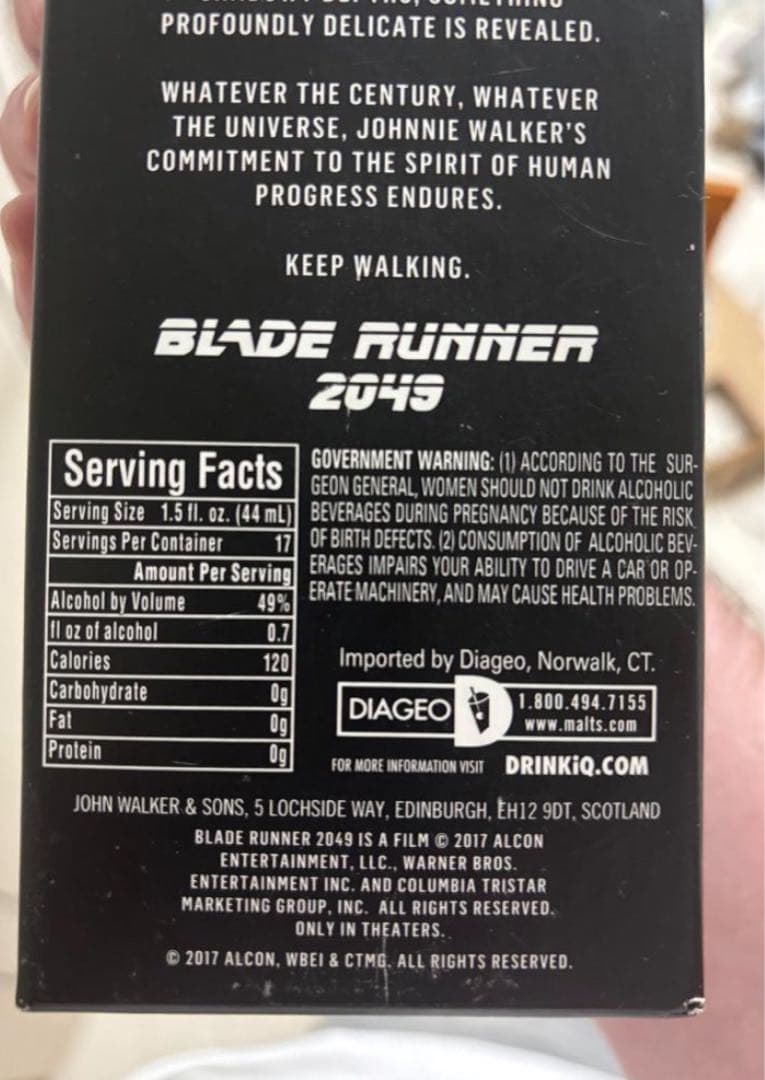 ジョニーウォーカーブラックラベル ディレクターズカット ブレードランナー2049