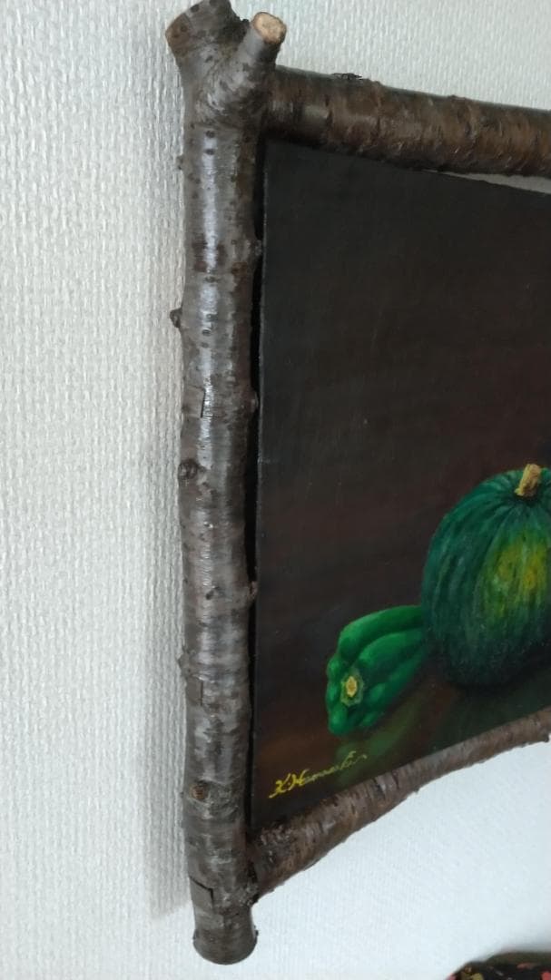 油彩画「恵み」絵画 油絵 植物画Ｆ６