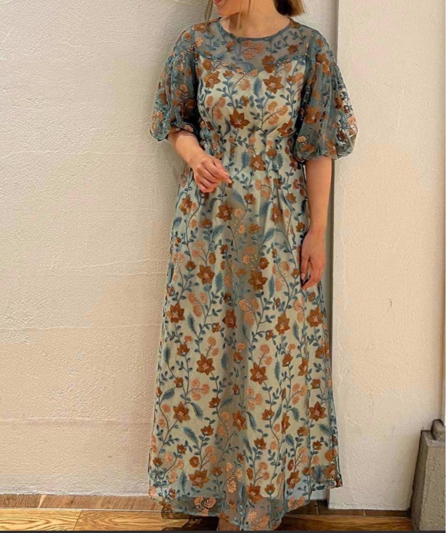 Dorry Doll ブルーミーフラワードレス　オレンジ